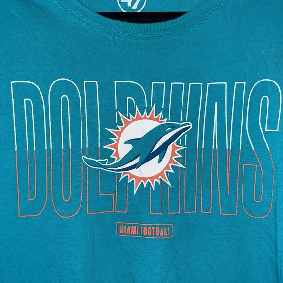 '47 Brand Miami Dolphins Teal Size XL Men's Shirt Sleeve T-shirt - Picture 2 of 8